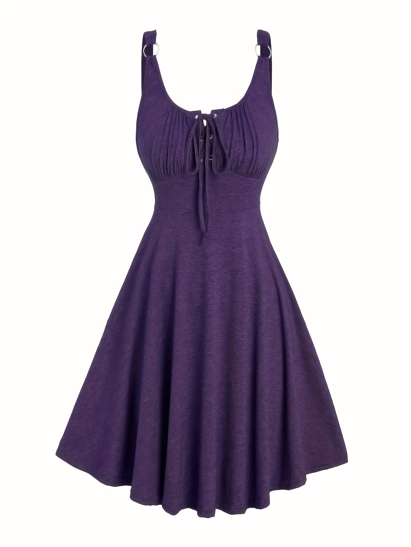 Damen Freizeit Skaterkleid mit Schnürung – Elegantes Sommerkleid für Alltag & Ausgehen