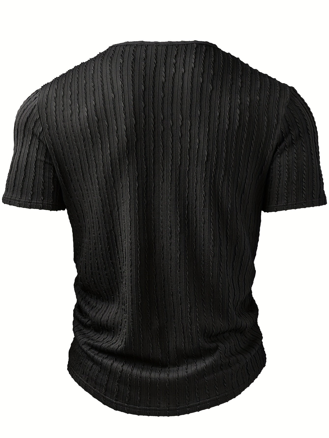 Heren Korte Mouw Henley T-shirt – Modieus Vrijetijdsshirt voor Zomer en Dagelijks Gebruik