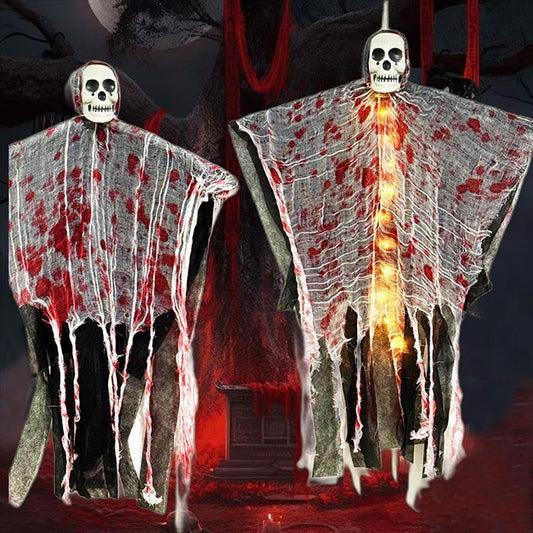 Halloween blodiga lysande hängande skelettdekoration – Kuslig festdekoration