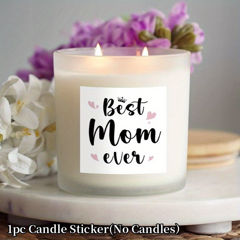 Autocollant décoratif pour bougies style cadeau – Meilleure Maman – Pour femmes, fête des mères et occasions spéciales