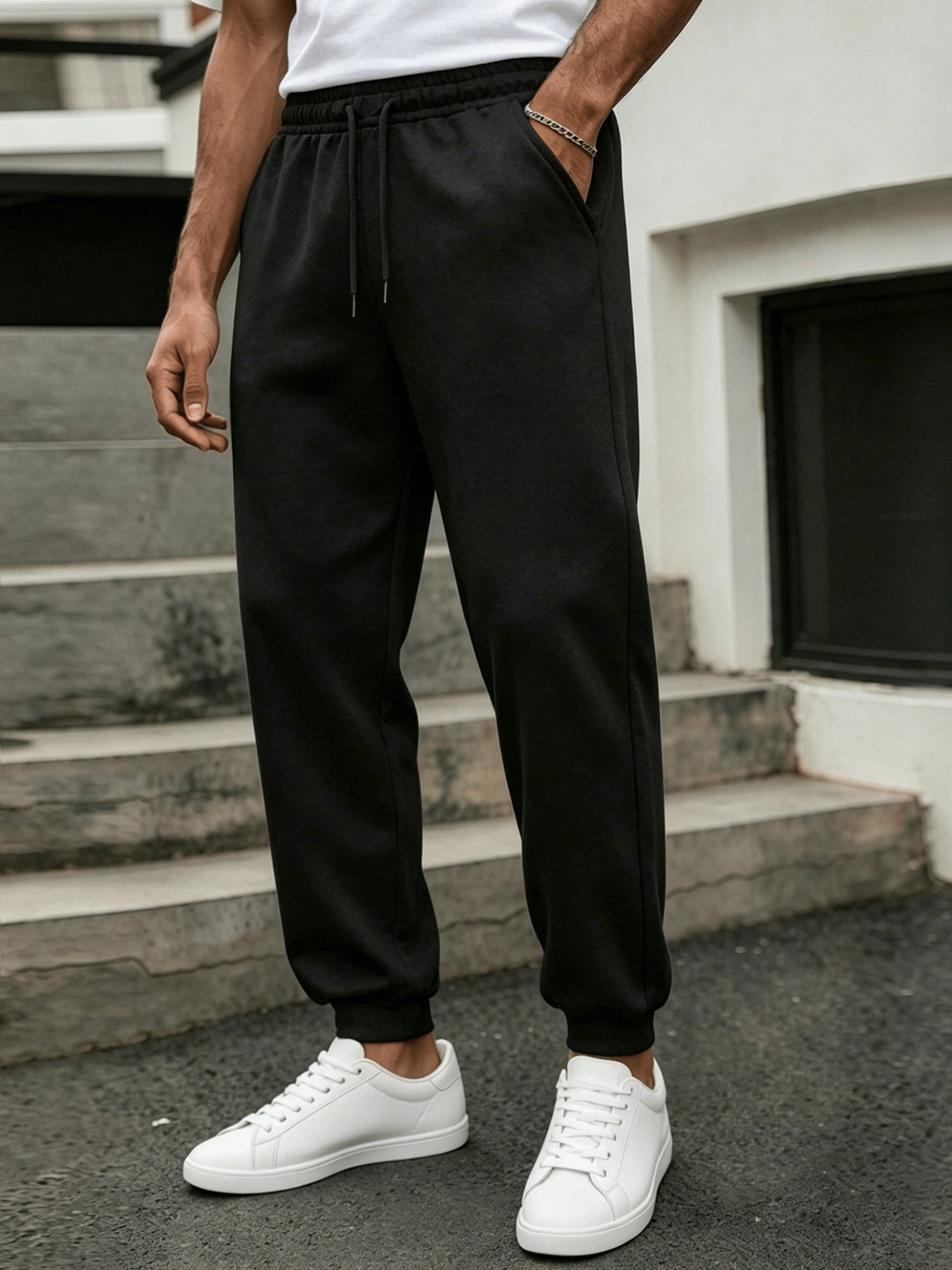 Męskie spodnie dresowe sportowe komfortowe moda casual regular fit