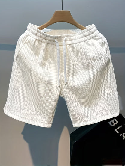Herren Freizeitshorts mit Strukturmuster – Modernes Design für Alltag & Sport