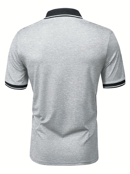 Herren Polo T-Shirt Modern Casual mit Kontrastkragen – Kurzarm für Alltag und Freizeit