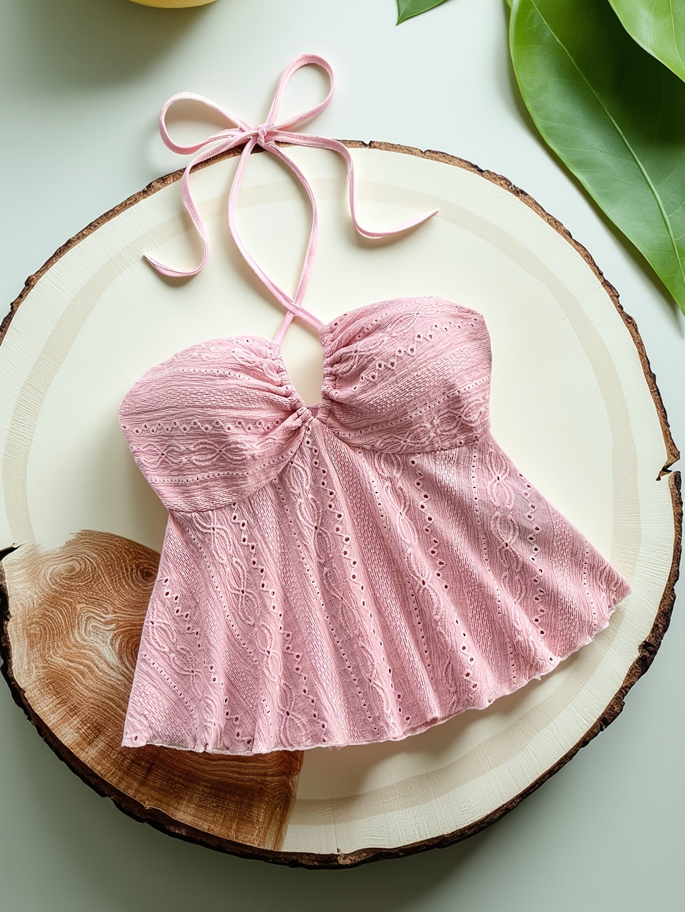 Top Babydoll de tirantes para mujer en estilo vintage – Top veraniego juguetón con bordado para tiempo libre y vacaciones