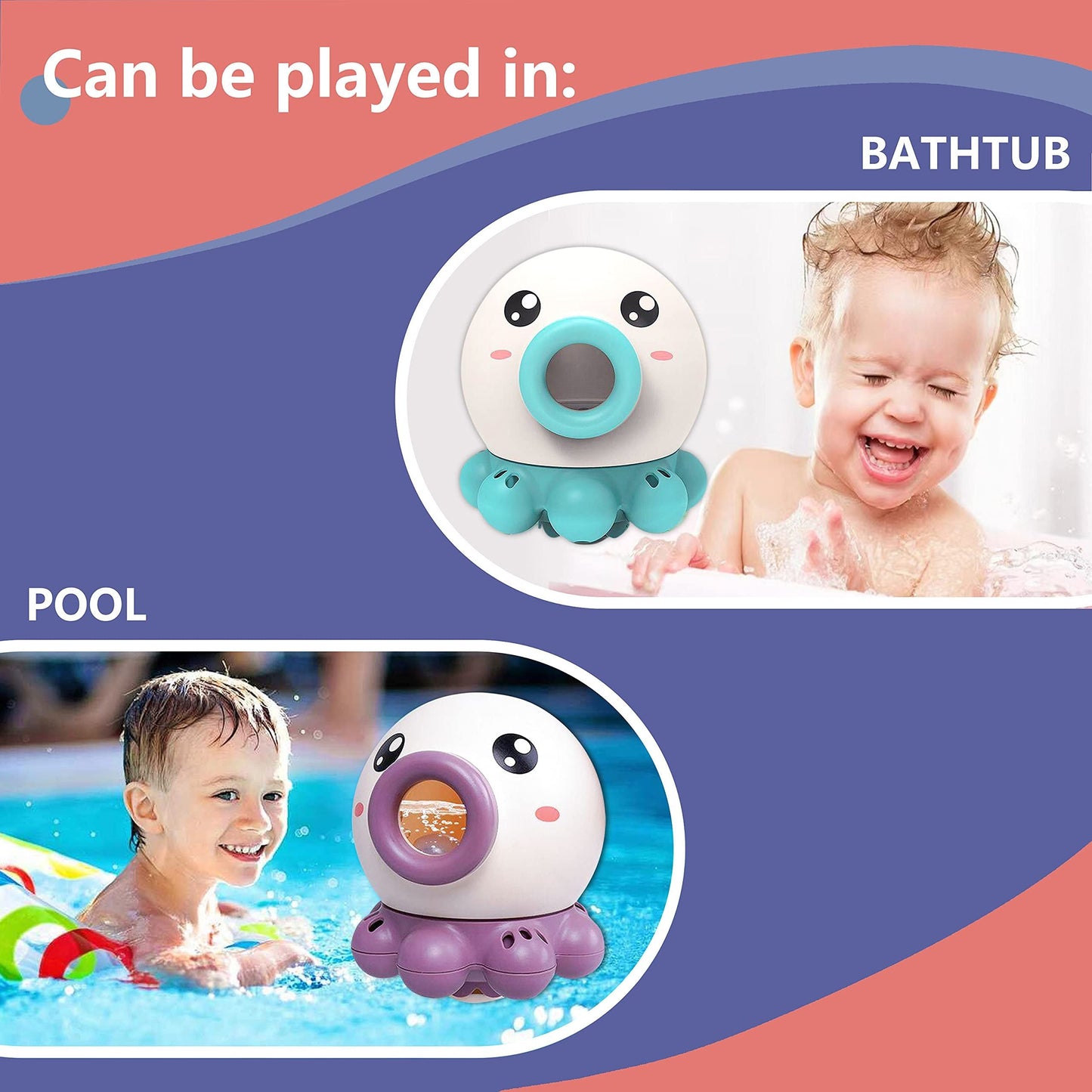 Baby Bade-Spielzeug Oktopus Wasserspritzspielzeug für Jungen und Mädchen – Interaktives Badespaß-Spielzeug für Kinder und Kleinkinder