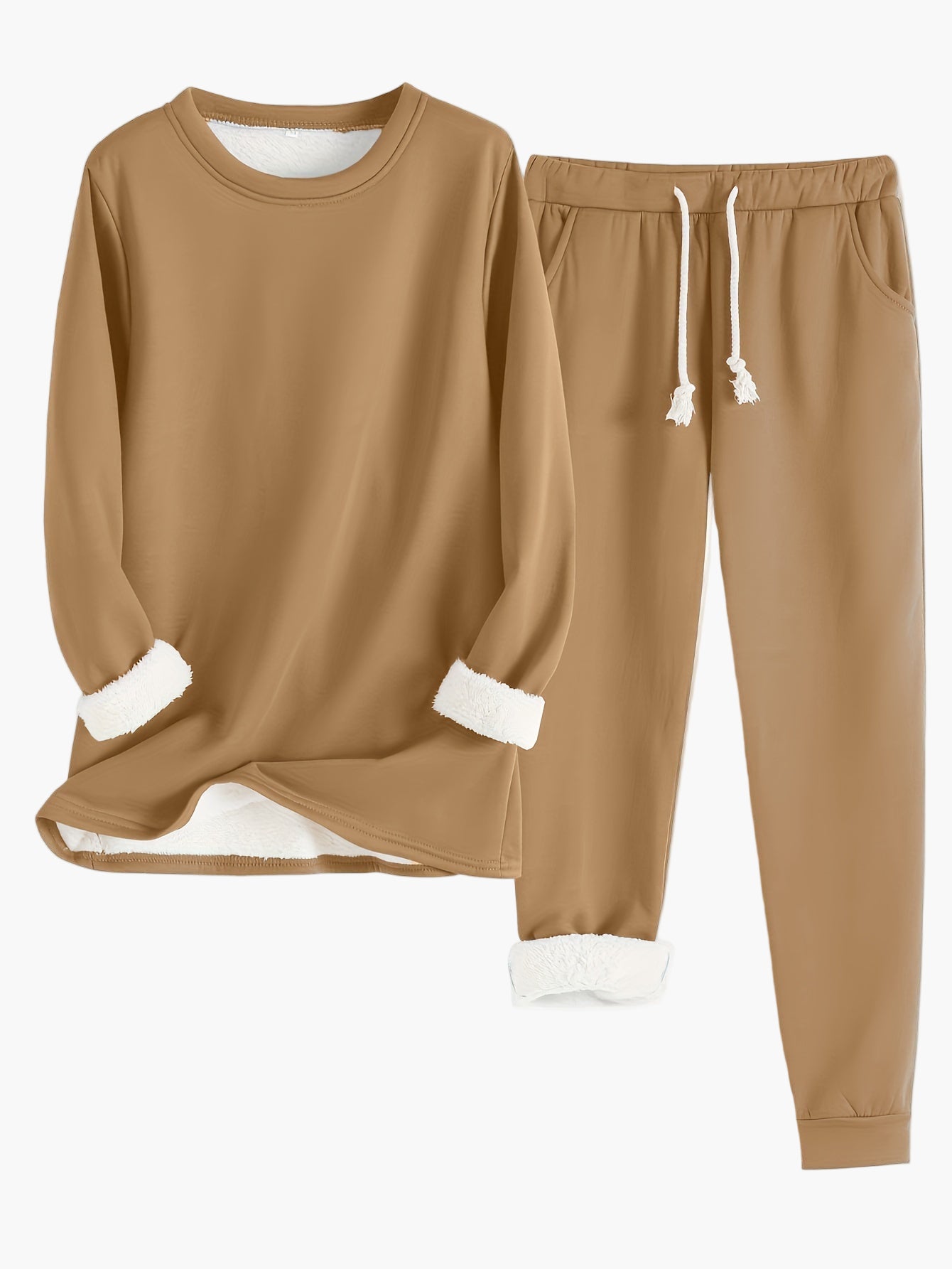 Damen Kuschelige Lounge Set Zweiteilig – Bequemer Hausanzug für Freizeit & Entspannung