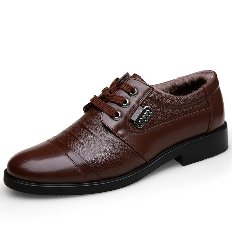 Scarpe invernali da uomo foderate, stringate eleganti e comode