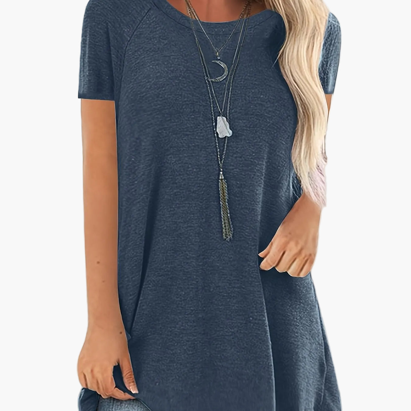 Tunica donna manica corta taglio ampio moda casual