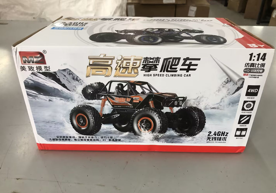 Fjärrstyrd offroad monstertruck-leksak för barn och familjer, 1:14, 6-kanal, RC bilmodell för utomhusäventyr