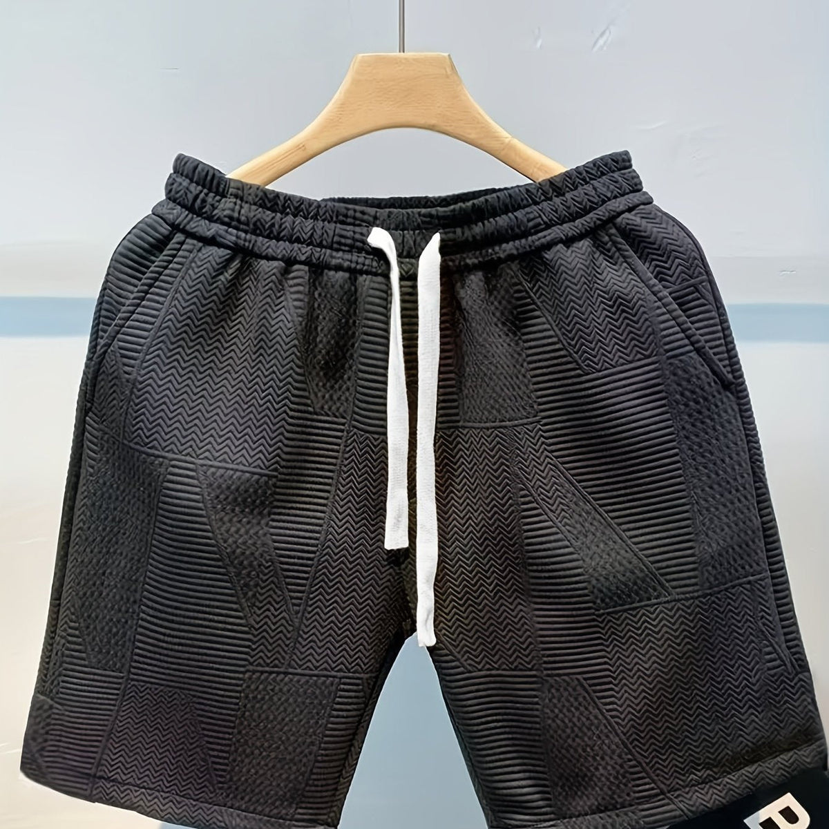 Herren Freizeitshorts mit Strukturmuster – Modernes Design für Alltag & Sport