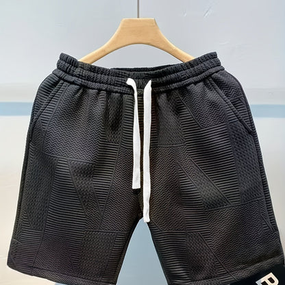 Herren Freizeitshorts mit Strukturmuster – Modernes Design für Alltag & Sport