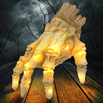 Main de zombie électrique lumineuse déco Halloween – Main mobile effrayante pour fête et maison hantée