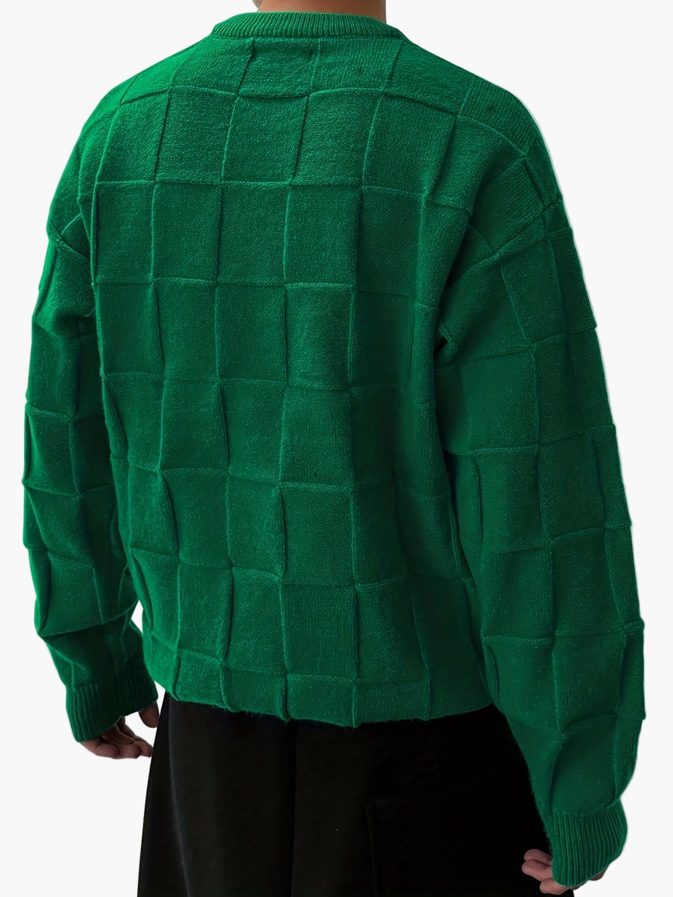 Jerséis streetwear para hombre – Jerséi de punto oversize estructurado para otoño e invierno