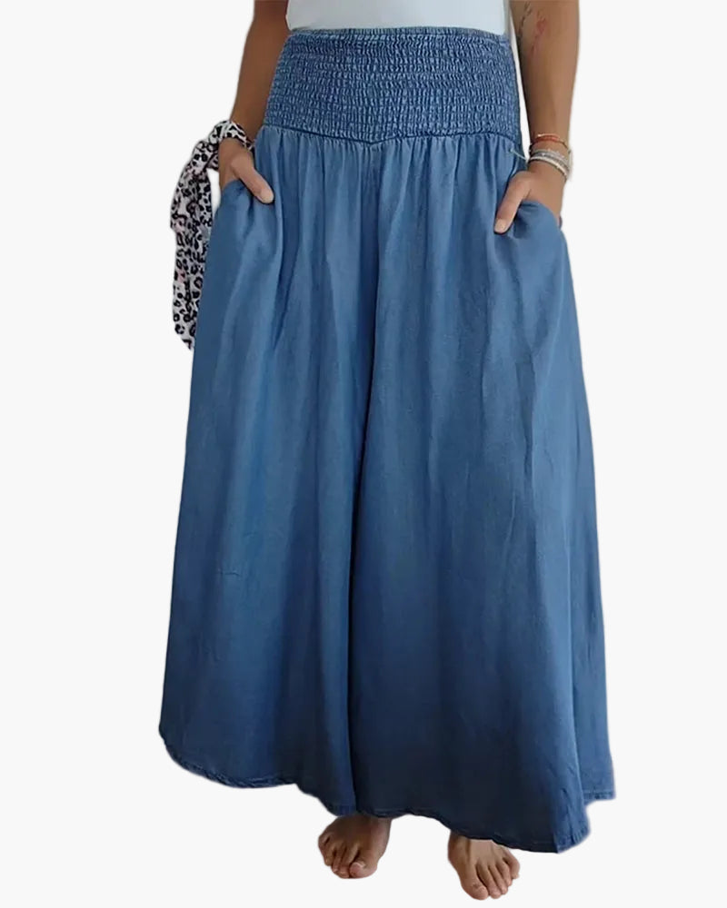 Dams vida high waist fritidsbyxor – Elegant komfort för vardag & semester