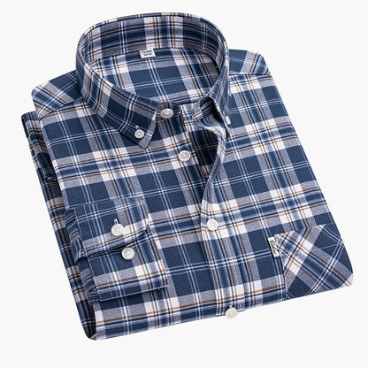 Herren Freizeithemd Kariert Langarm Modern Regular Fit – Stilvolles Hemd für Alltag & Büro