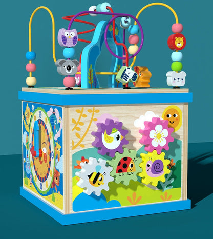 Cube multifonction motricité pour enfants – Alphabet, chiffres et formes – Jeu éducatif pour garçons et filles