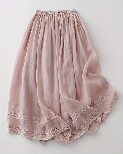 Enagua vintage de mujer con encaje – Elegante petticoat de línea A para el día a día y ocasiones especiales