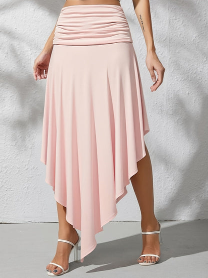 Jupe longue femme plage asymétrique coupe mouchoir mode resort
