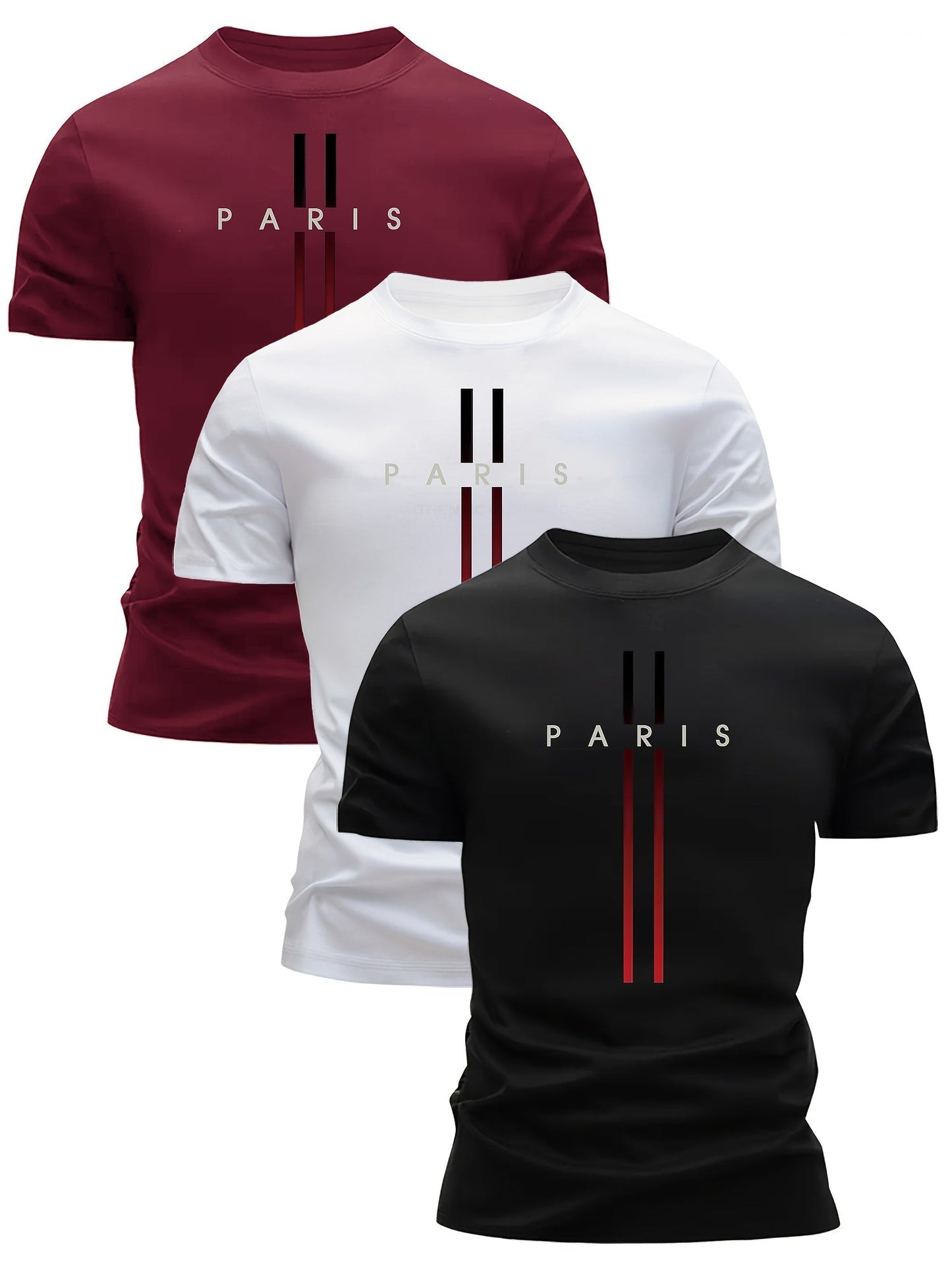 Herre T-skjorte Paris Streetstyle Sport Regular Fit