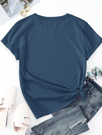 T-shirt donna con stampa di fiori selvatici – Maglietta casual moderna con illustrazione floreale, ideale per tutti i giorni e outfit rilassati