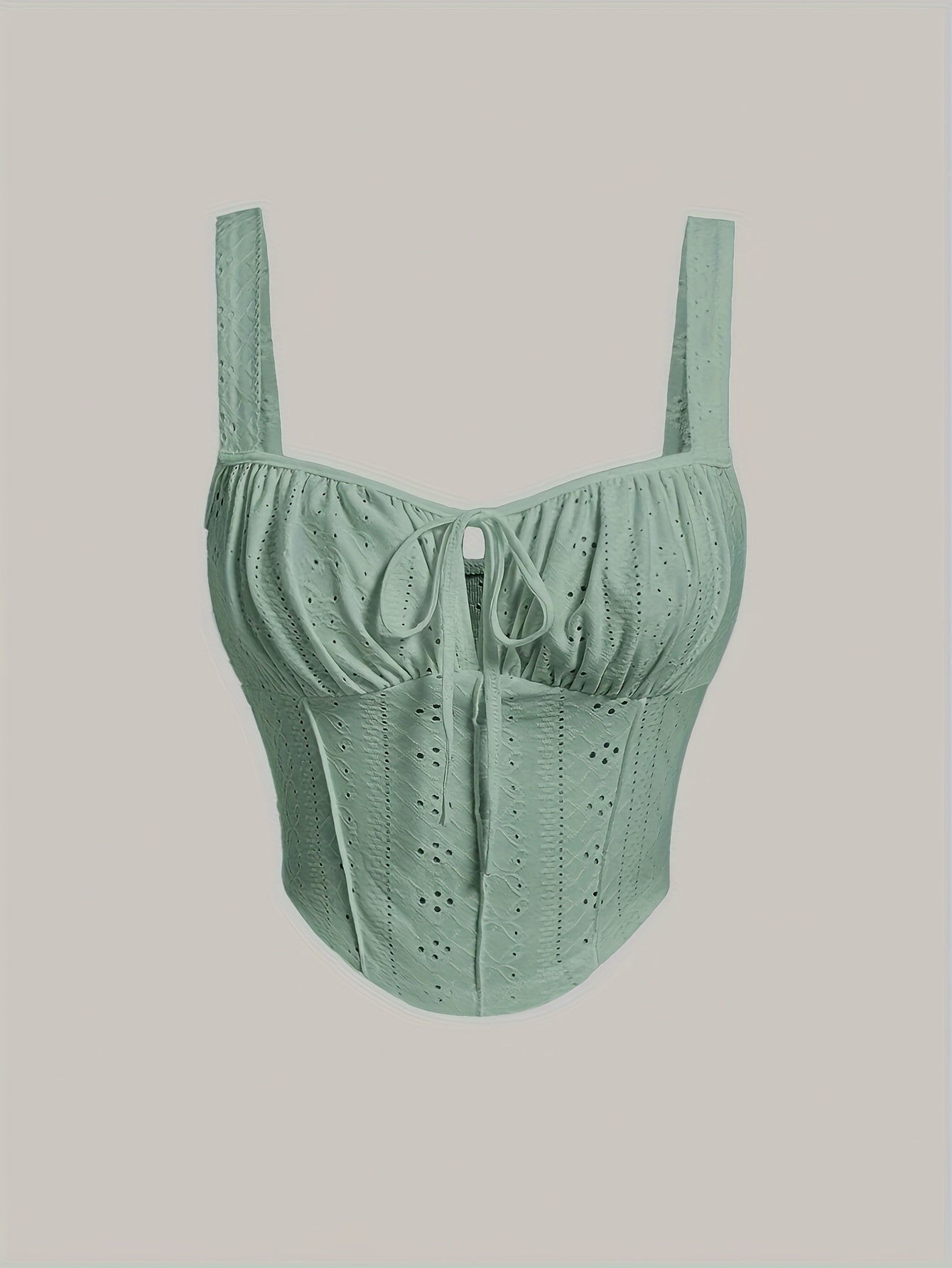 Damski top gorsetowy w stylu boho z ozdobnym sznurowaniem – modny bustier na wiosnę i lato
