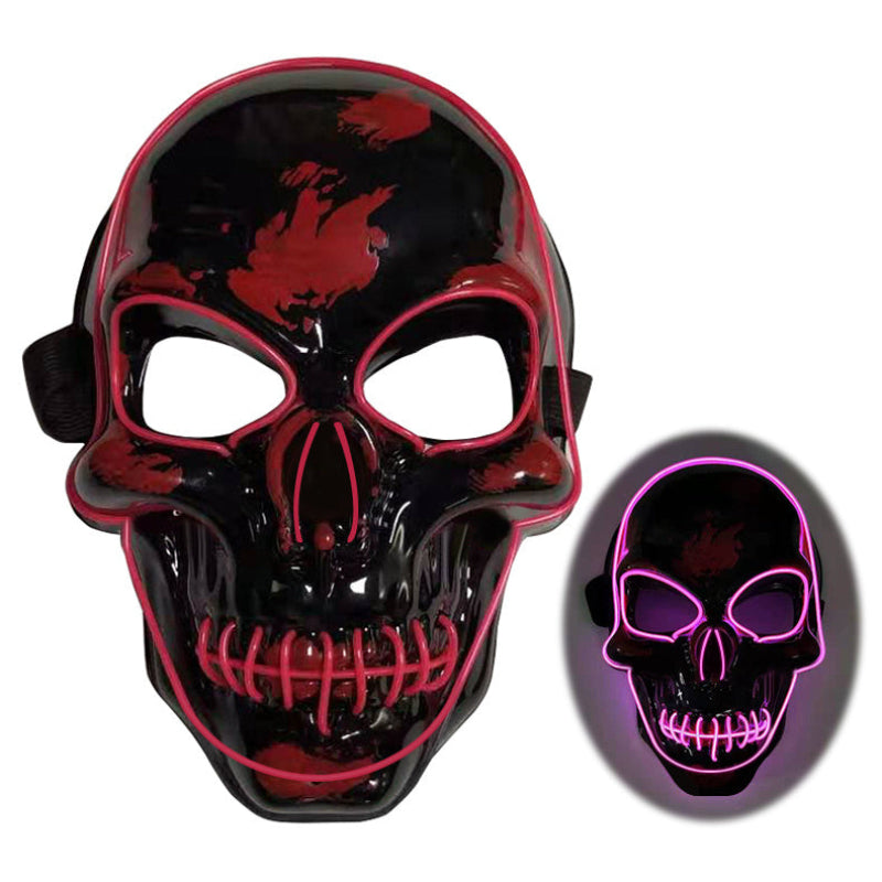 Halloween LED lichtgevend schedelmasker voor volwassenen – Griezelig feest- & kostuummasker