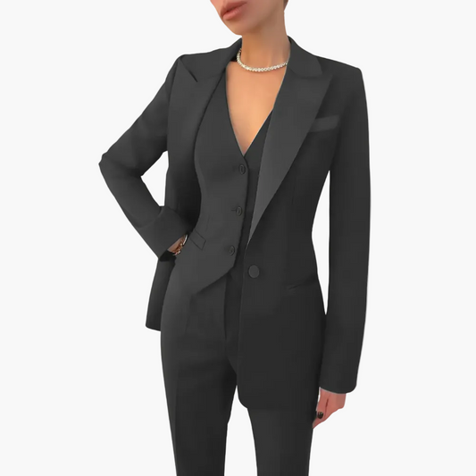 Damen Business Anzug 3-teilig – Blazer, Weste und Hose, Elegantes Büro-Outfit für formelle Anlässe