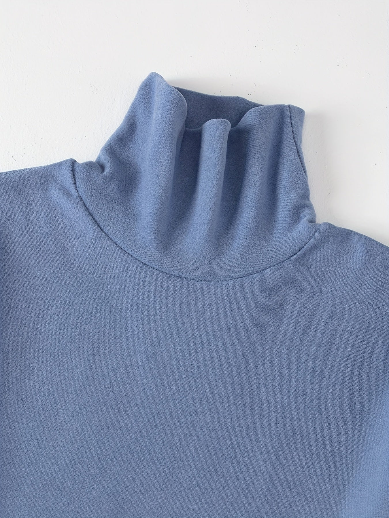 Rollkragen Langarmshirt 4er Set – Schwarz, Weiß, Grau, Hellblau