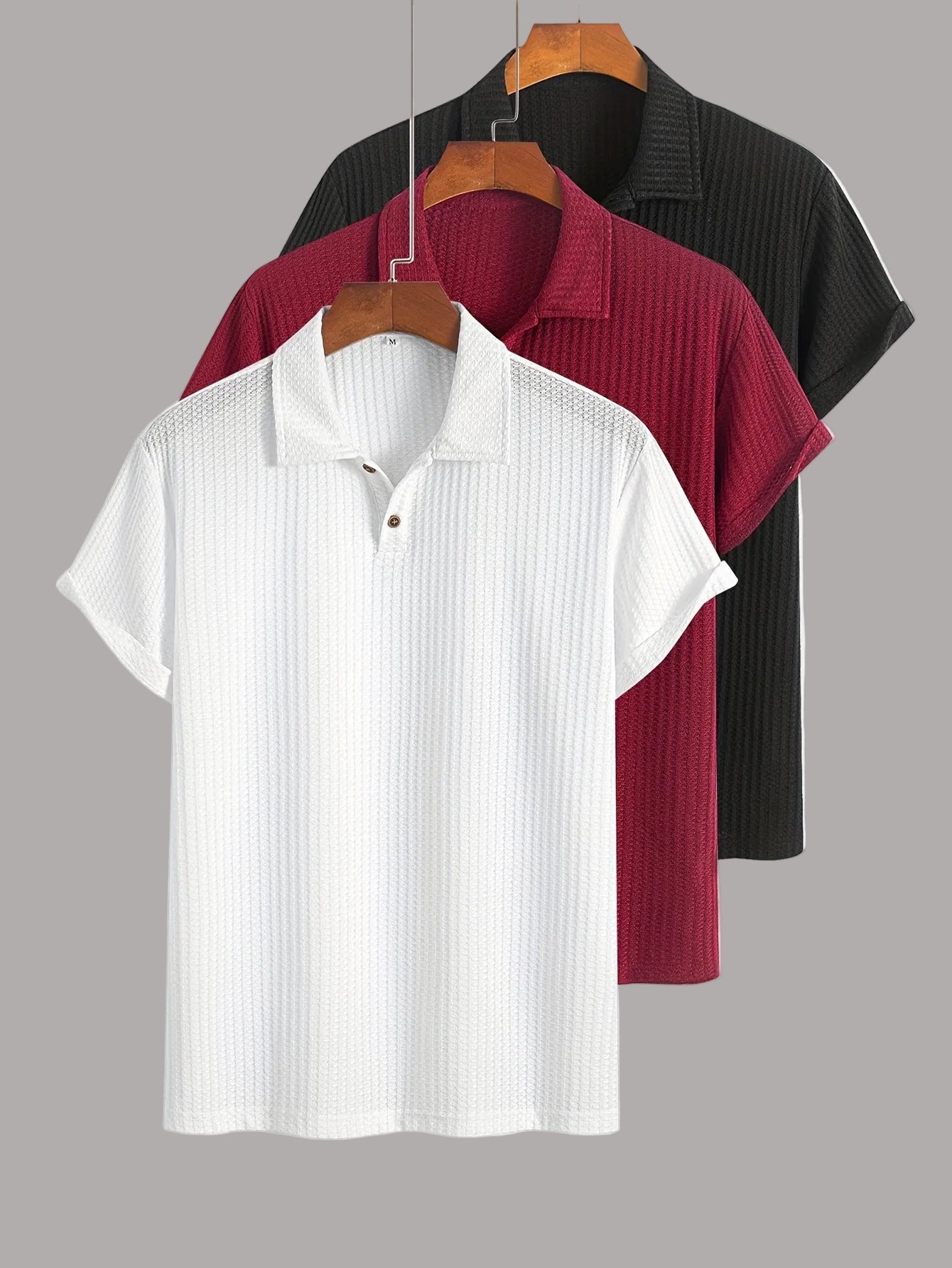 Herre Polo Shirt Sæt Kortærmet Moderne Klassisk Fritid Business