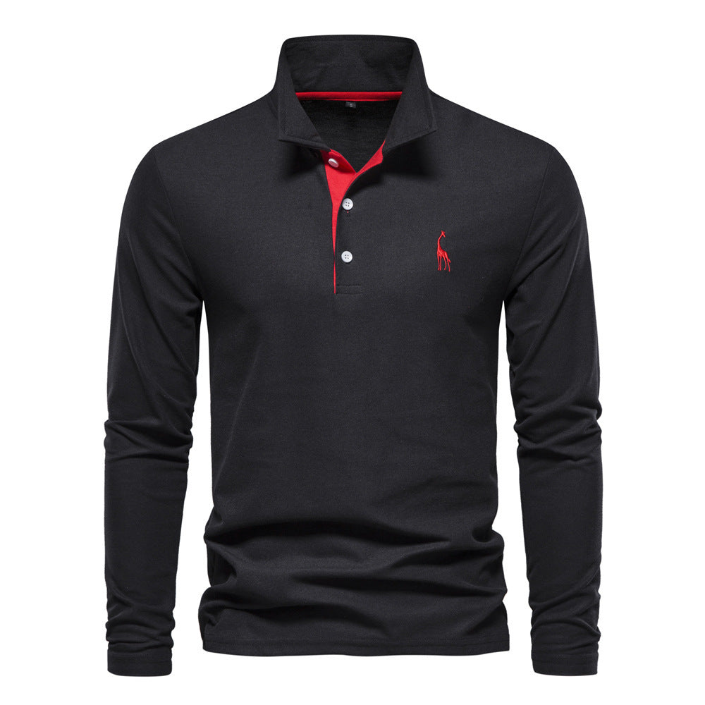 Herre langærmet poloshirt klassisk moderne business og fritid