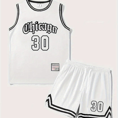 Herrarnas baskettröjset Chicago 30 – sportigt linne och shorts för träning och fritid