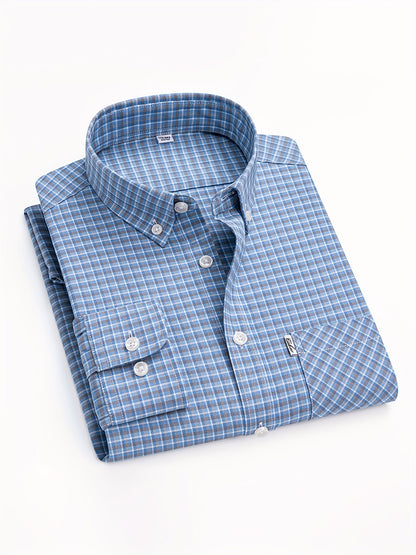 Herren Freizeithemd Kariert Langarm Modern Regular Fit – Stilvolles Hemd für Alltag & Büro