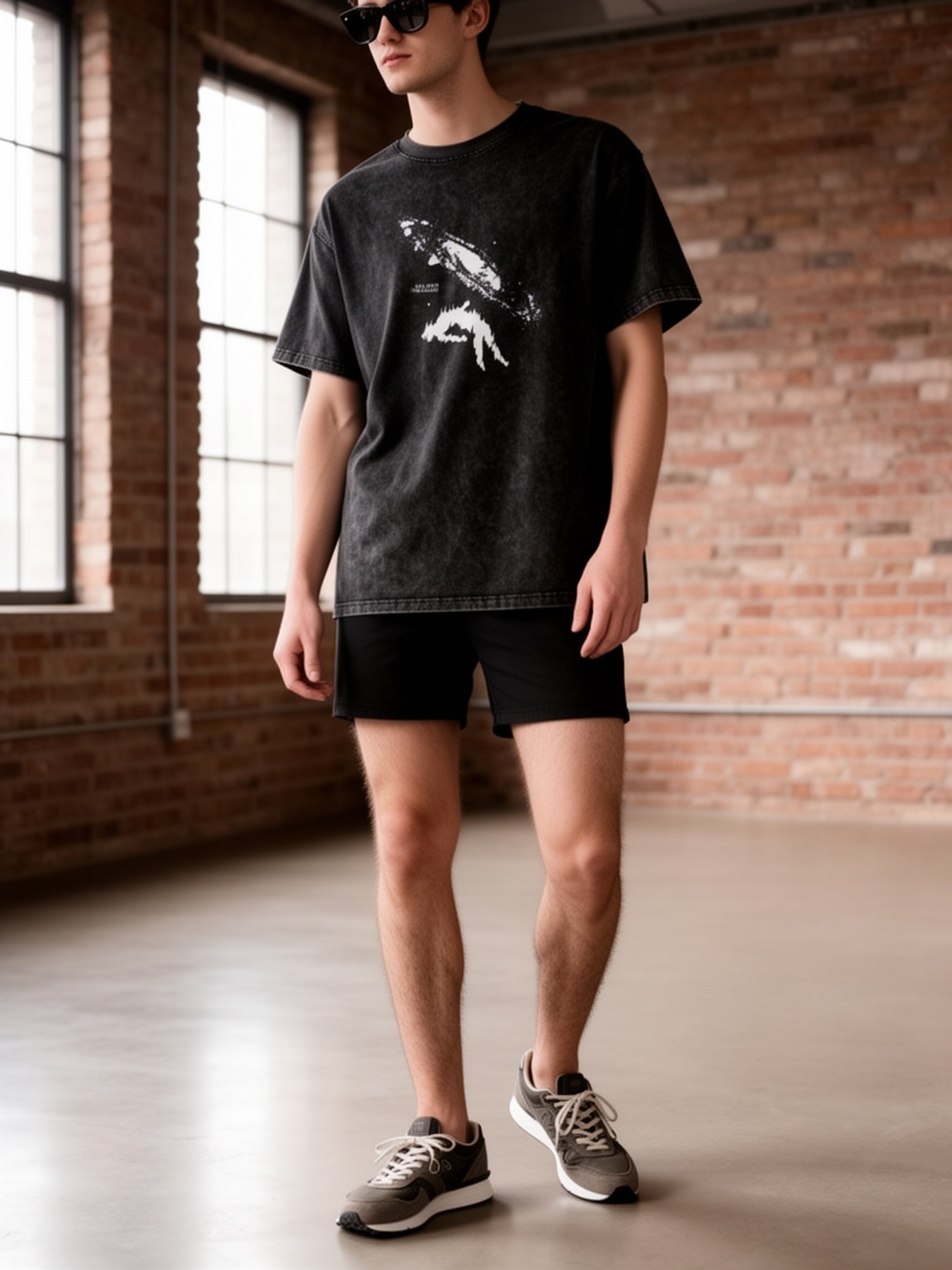 T-shirt oversize imprimé homme pour loisirs et streetwear