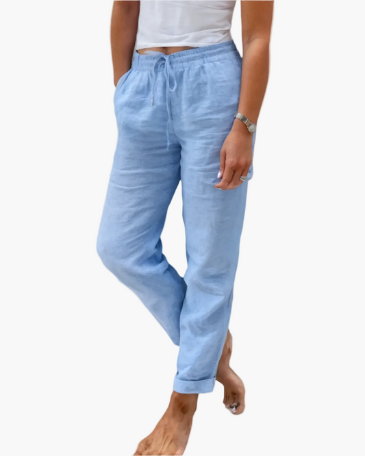 Dames Vrijetijdsbroek met Losse Pasvorm – Perfect voor Zomer, Dagelijks Gebruik & Vakantie