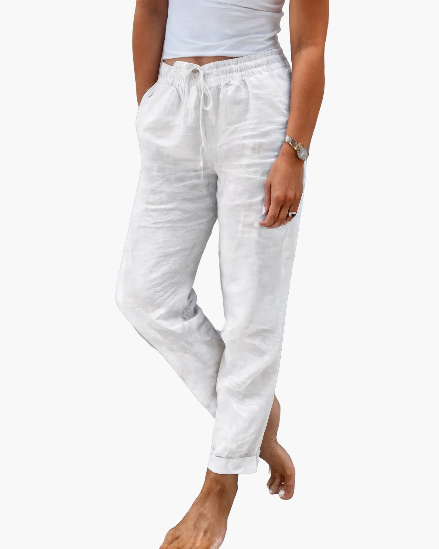 Damen Freizeithose mit lockerem Schnitt – Perfekt für Sommer, Alltag & Urlaub