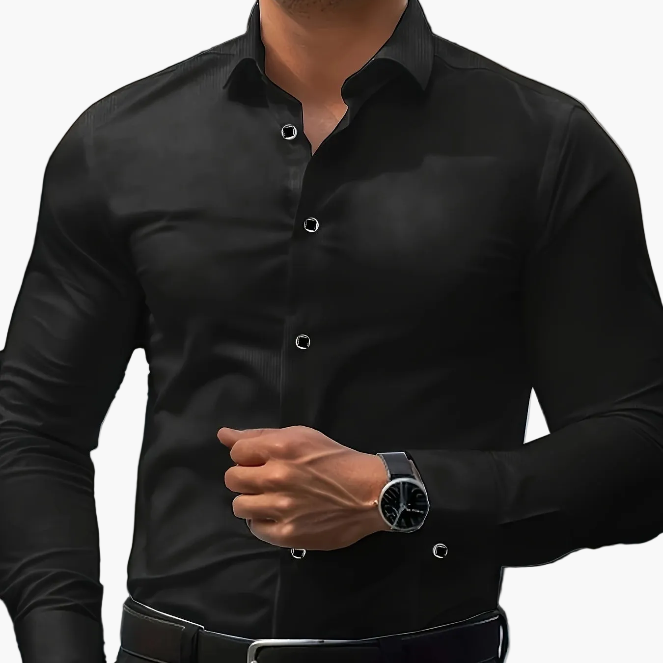 Herre Business Slim Fit Skjorte – Elegant stil til kontor og fritid