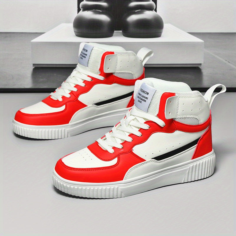 Herren High-Top Sneaker Sportlich Freizeit Schuhe für Alltag und Outdoor