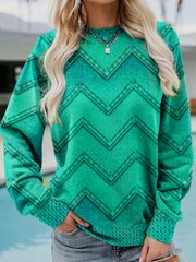 Sweater voor dames met ronde hals en lange mouwen