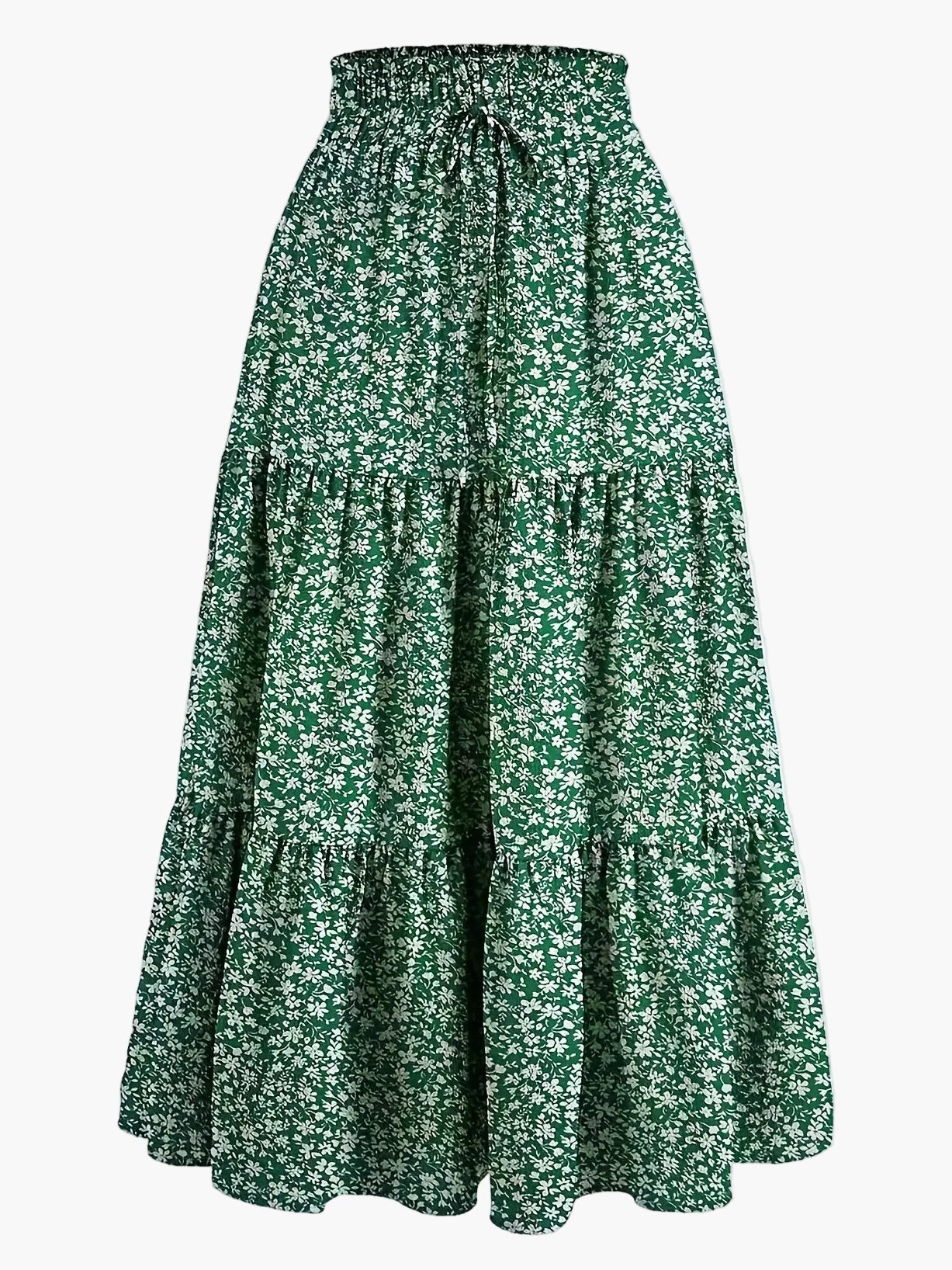 Dames elegante plooirok met hoge taille en trekkoord – perfect voor lente en zomer