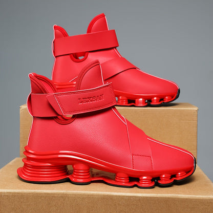 Herren High-Top-Schuh mit Klettverschluss und profilierter Sohle