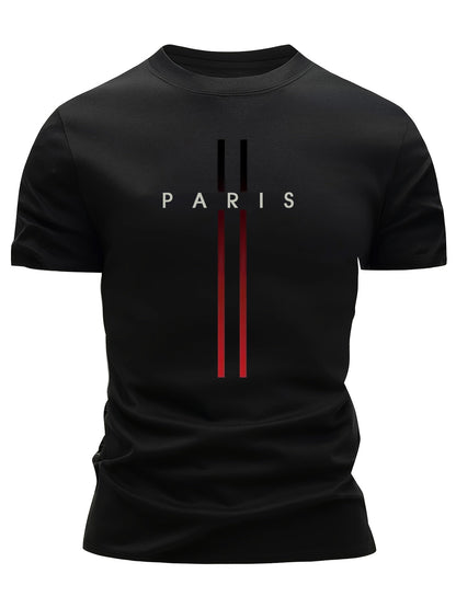 Herre T-skjorte Paris Streetstyle Sport Regular Fit