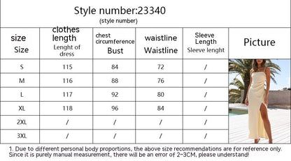 Sharon – Vestito estivo monocolore con spacco da donna