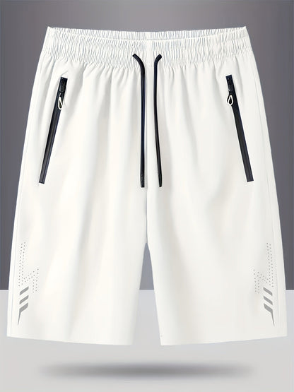 Pantalones cortos deportivos para hombre con bolsillos con cremallera – Ocio y fitness, corte regular