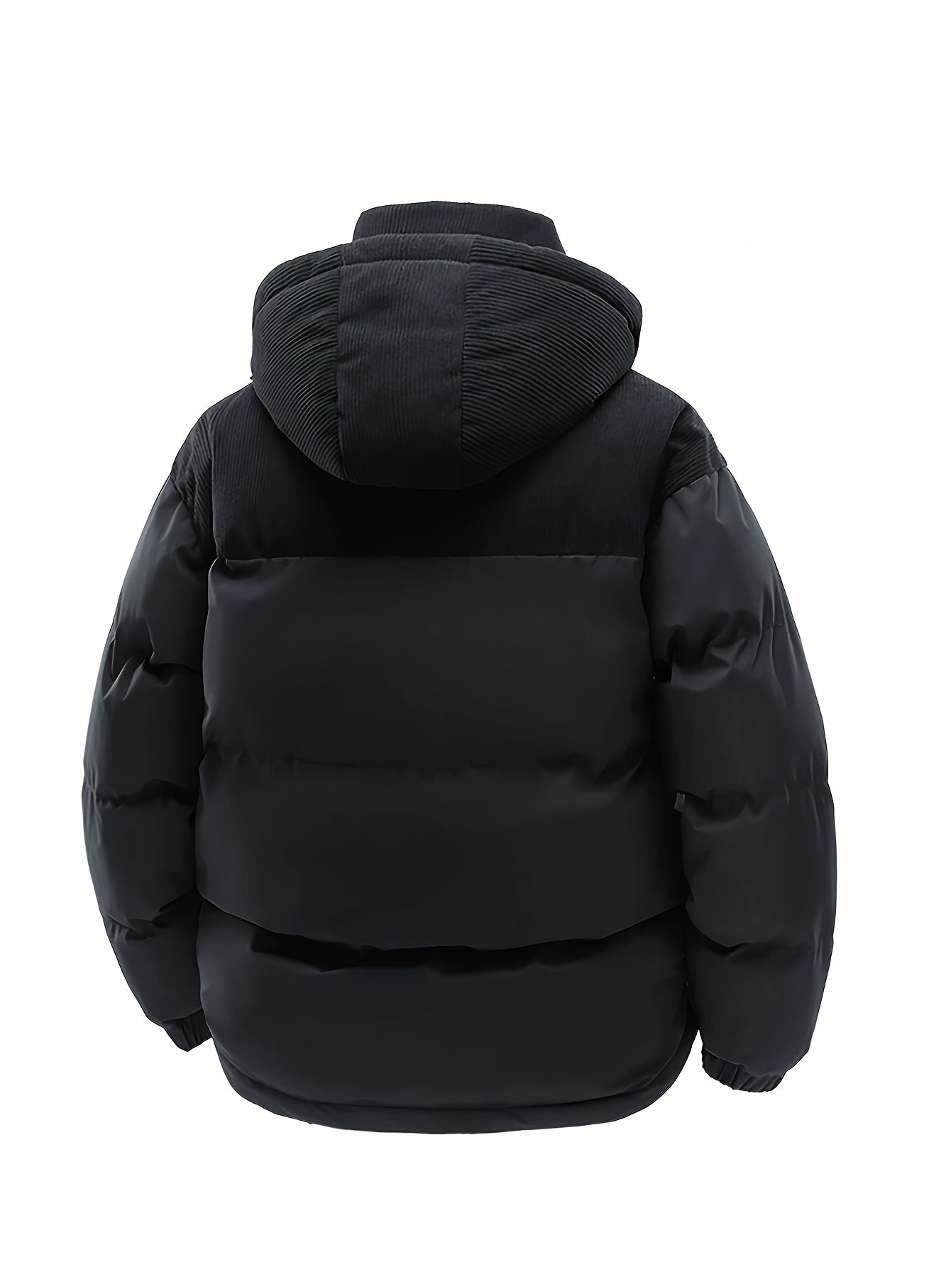 Steppjacke mit Kapuze für Herren, Zweifarbig, Khaki-Beige