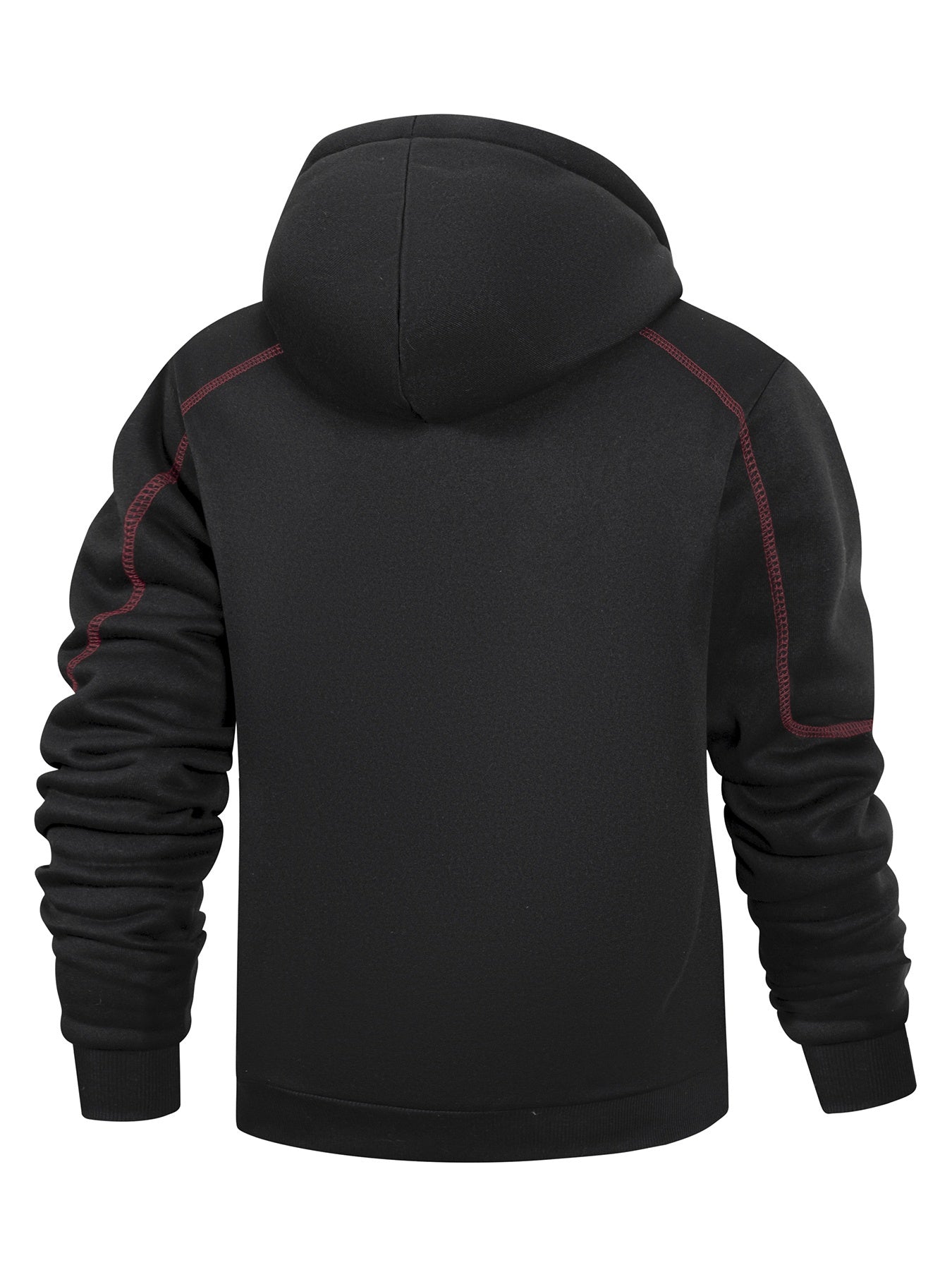 2er Pack Herren Kapuzenjacke Reißverschluss, gefüttert, Kontrastnähte