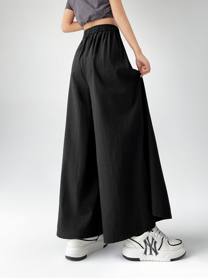 Pantaloni palazzo larghi da donna per primavera ed estate – Pantaloni casual alla moda con gamba ampia