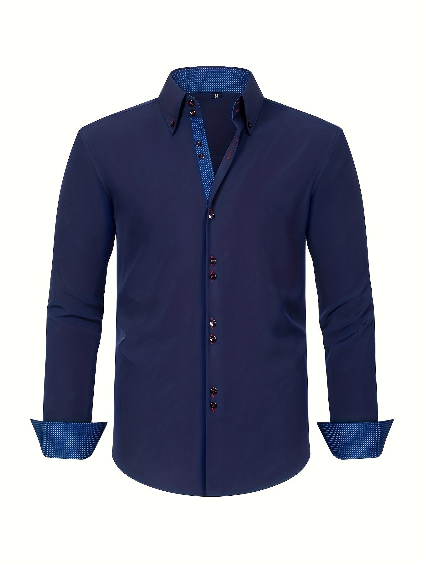 Męska koszula biznesowa casual z długim rękawem nowoczesny elegancki design