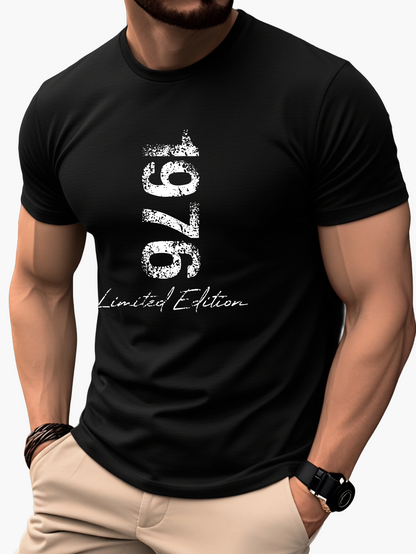 Herren T-Shirt Vintage 1976 Limited Edition – Trendiges Casual Shirt mit Print für Jubiläum, Geburtstag & Alltag
