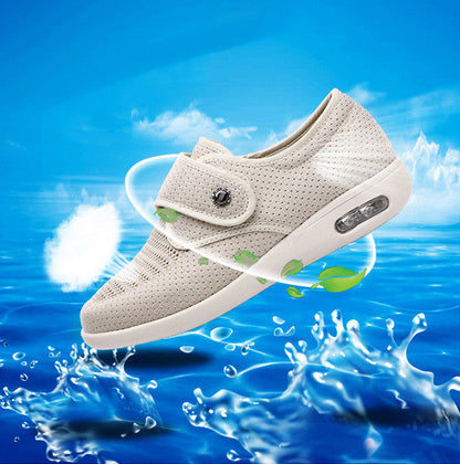 Damskie wygodne sneakersy na rzep – Oddychające buty do chodzenia na co dzień i na spacery