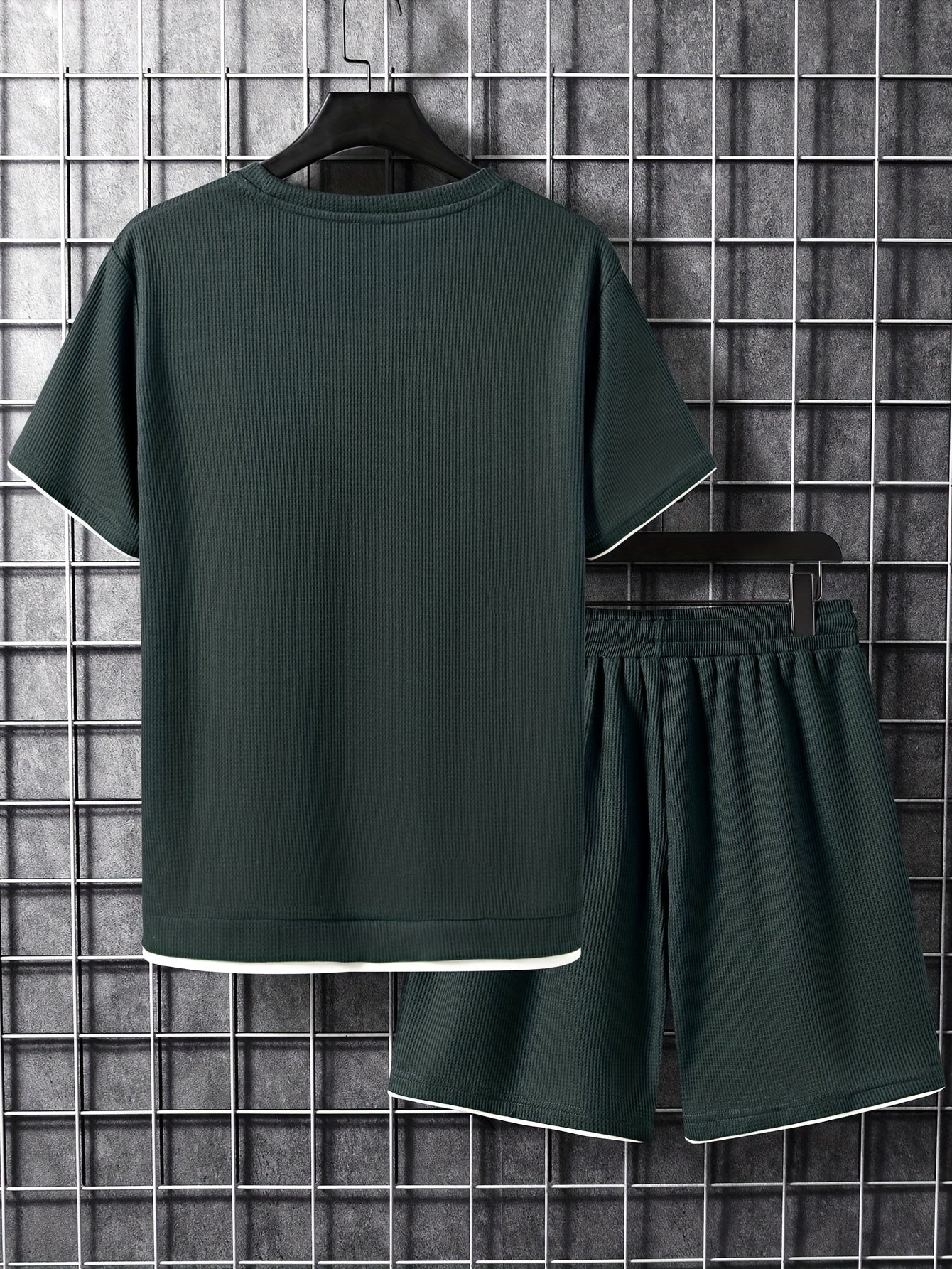 Ensemble décontracté homme T-shirt manches courtes & short – Tenue d'été décontractée avec col rond